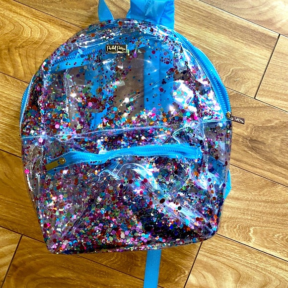 clear confetti backpack
